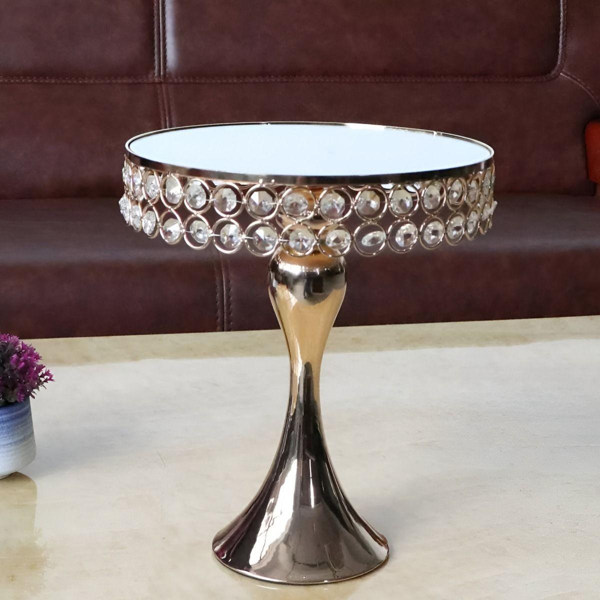 Soporte Exhibición Pastel Superficie Espejo Mesa 30cm Jhn-5