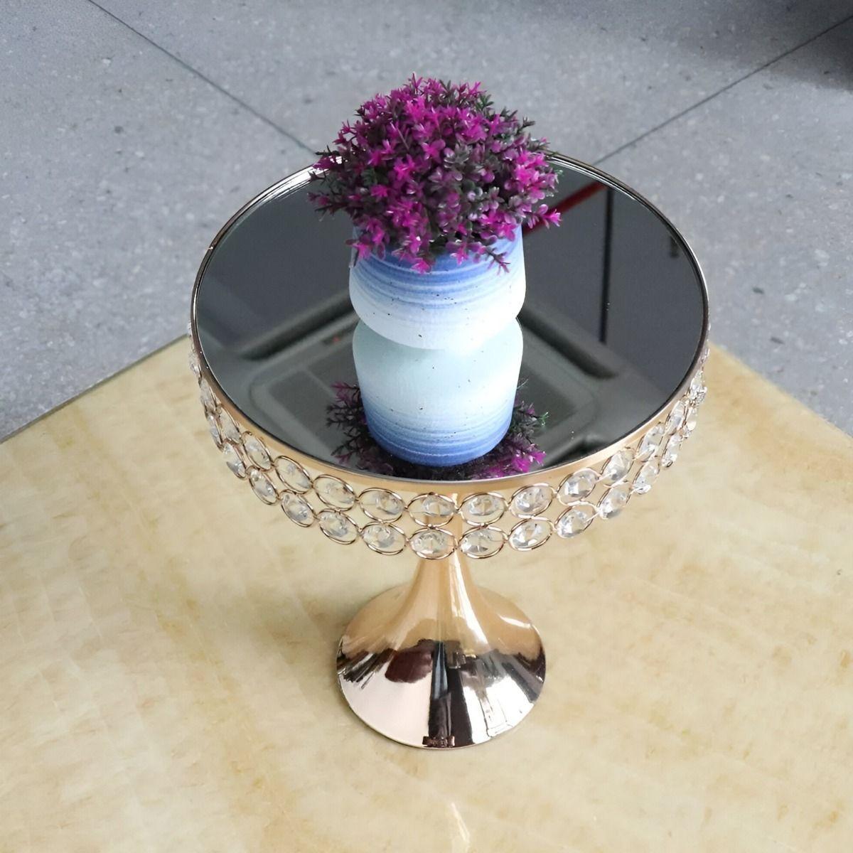 Soporte Exhibición Pastel Superficie Espejo Mesa 30cm Jhn-9