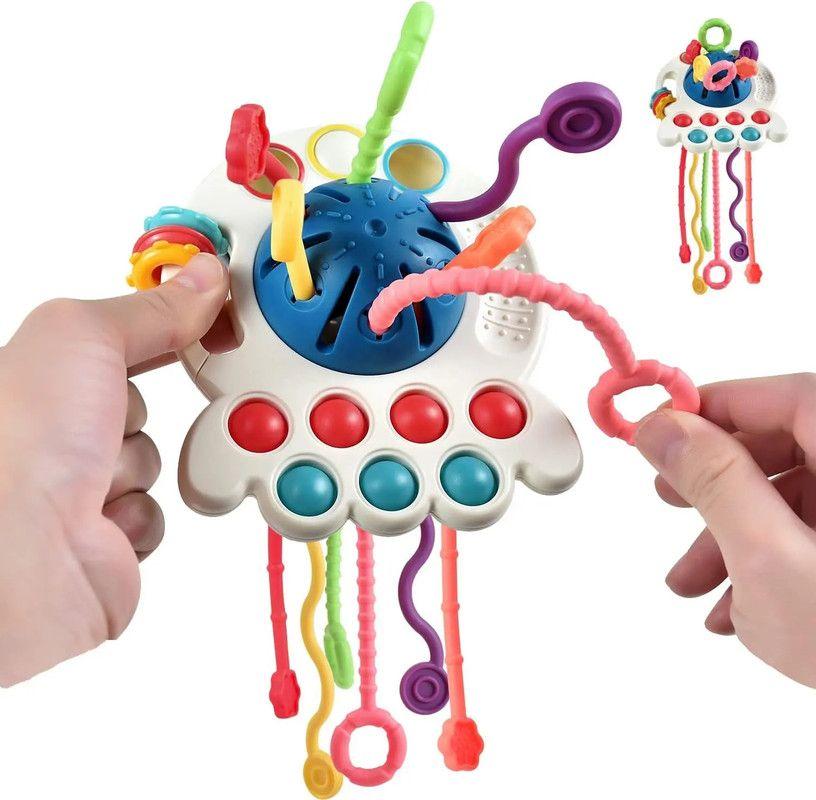 JUGUETE PARA BEBE CUERDA DE TRACCION SILICONA EDUCATIVO LAU-3