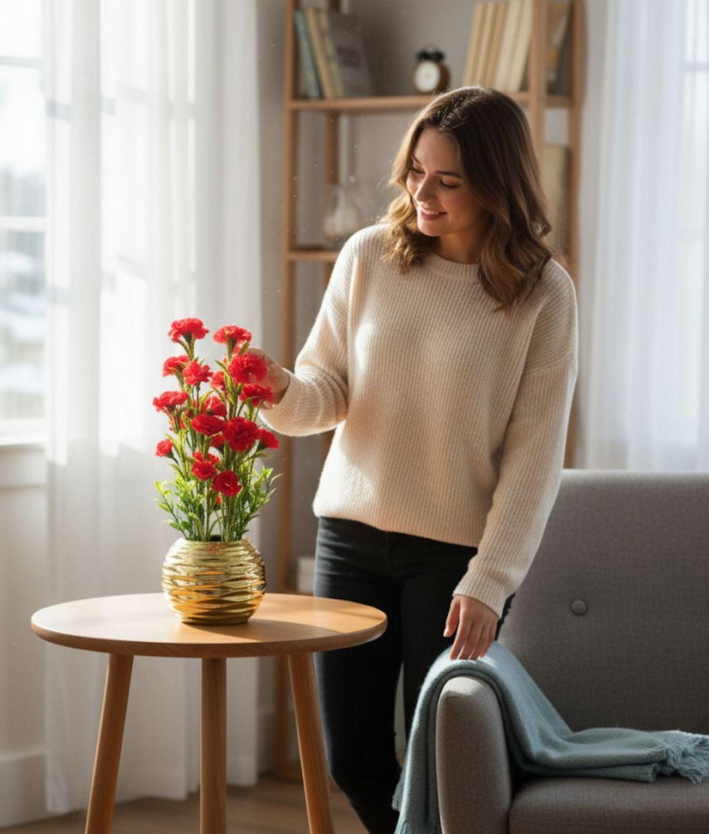 Planta Artificial Decorativa Arreglo Floral Adorno Hogar Jhn-2