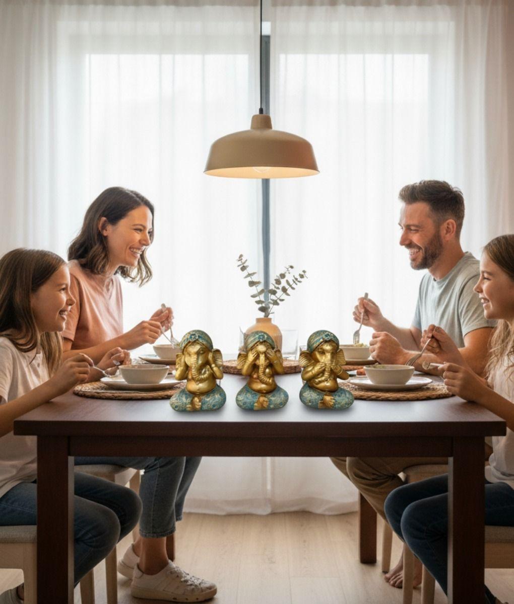 Set 3 Figuras Decorativas Sabiduría Ganesha Adorno Jhn-2