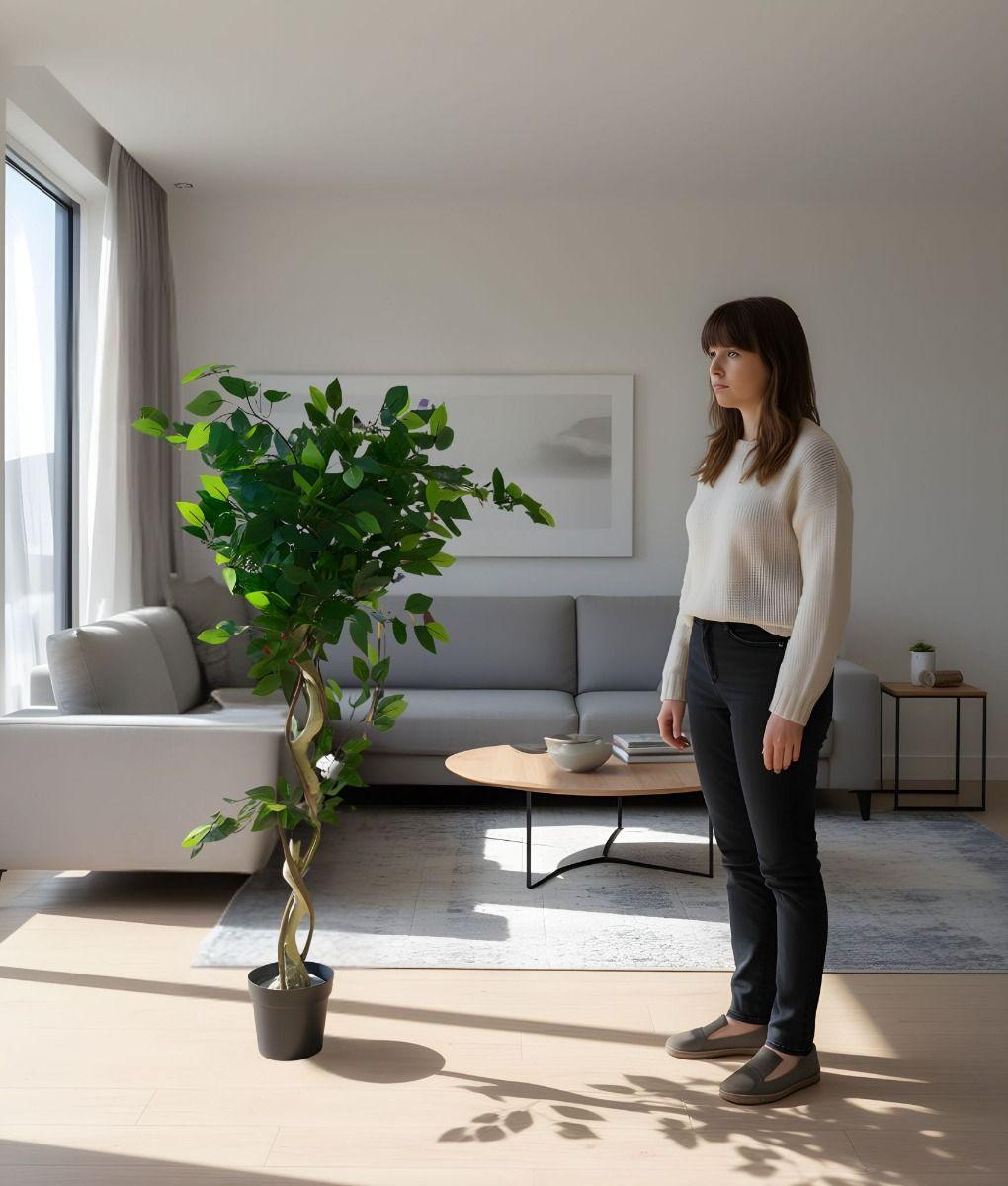 Planta Artificial Decorativa Diseño Realista Elegante Jhn-3