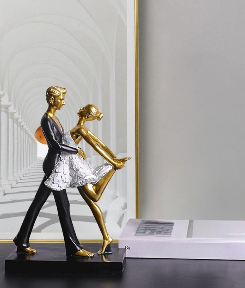 Figura Decorativa Pareja Bailando Ballet Adorno Estatua Jhn-9