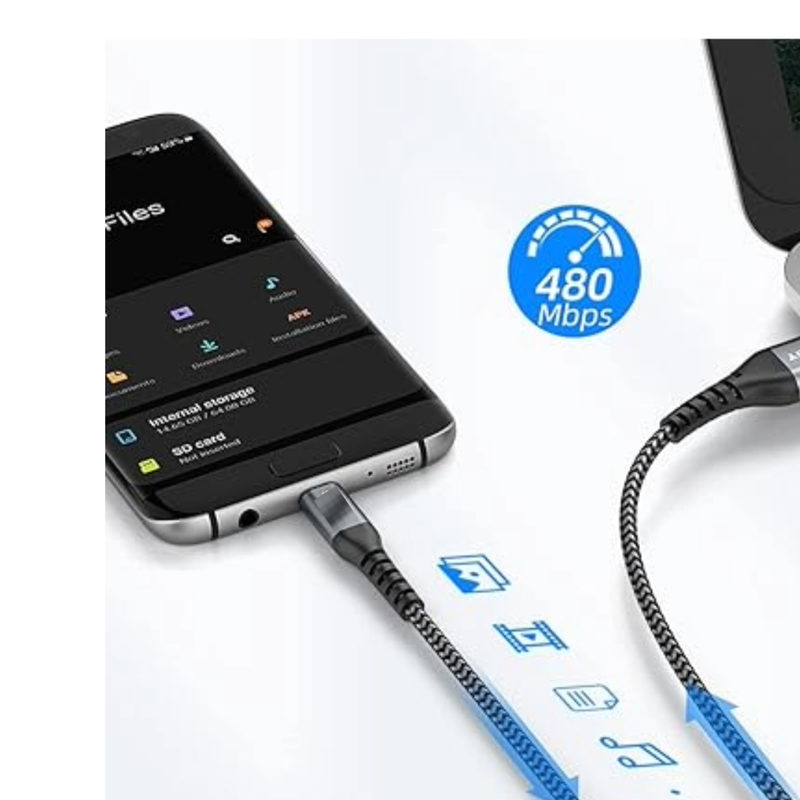 Set 3 Cable Micro USB Carga Rapida Sincronizacion Datos Lau-4