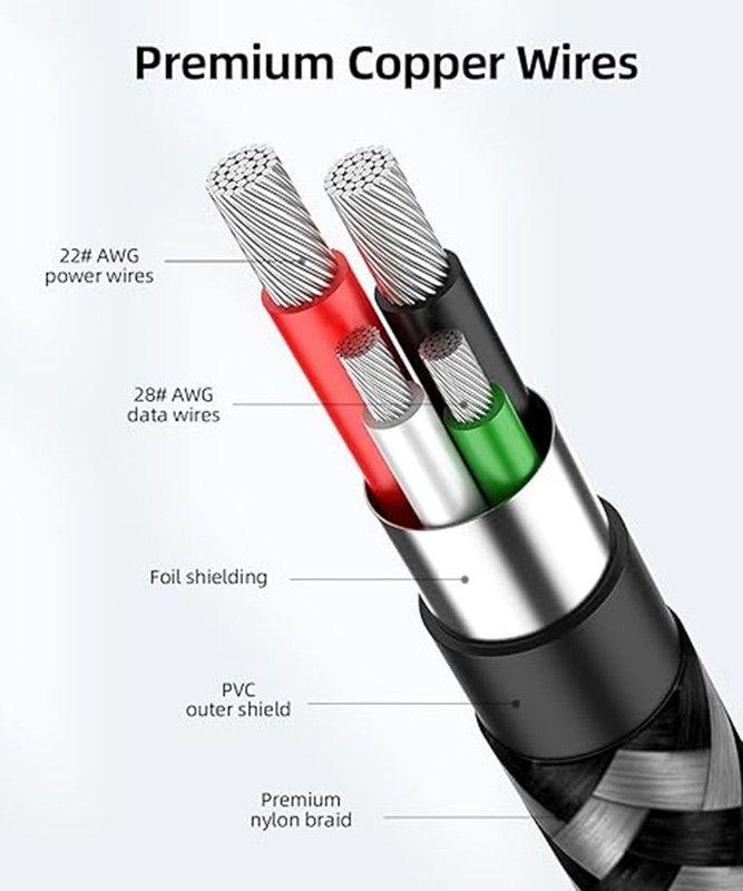 Set 3 Cable Micro USB Carga Rapida Sincronizacion Datos Lau-5