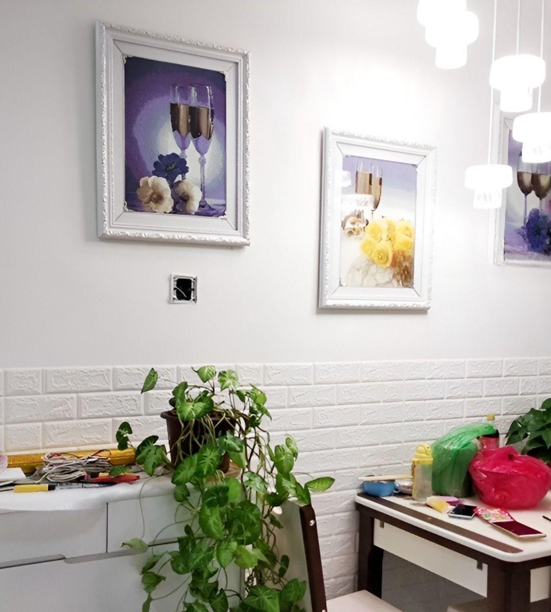 Set 4 Láminas Papel Mural 3D Pared Ladrillo Decorativo Jhn-8