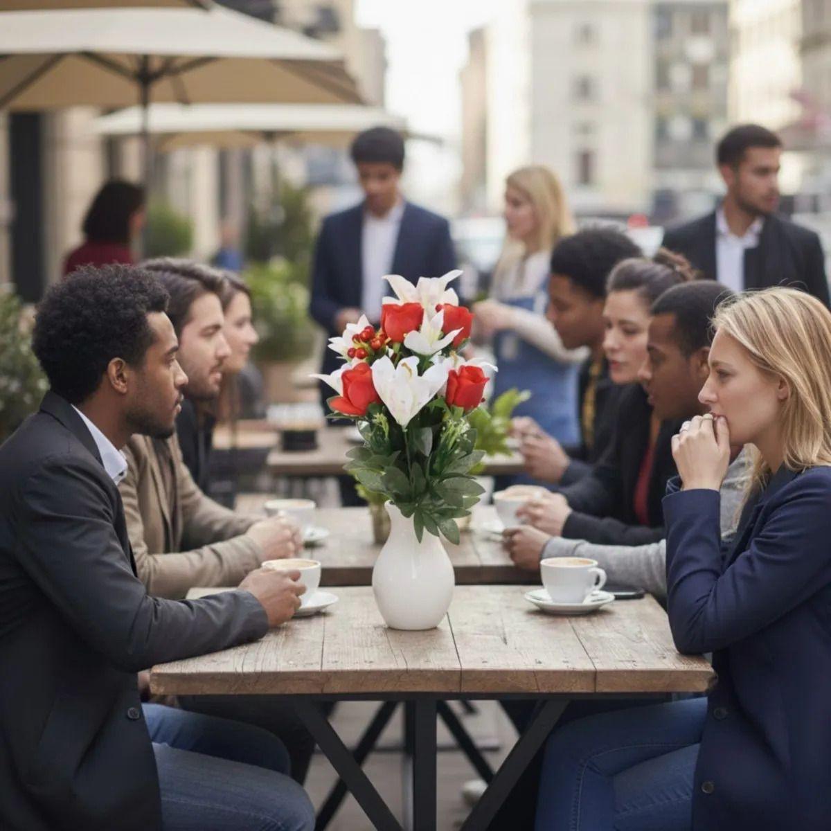 Ramo Floral Artificial Lirios Capullos Silvestres Adorno Jhn-2