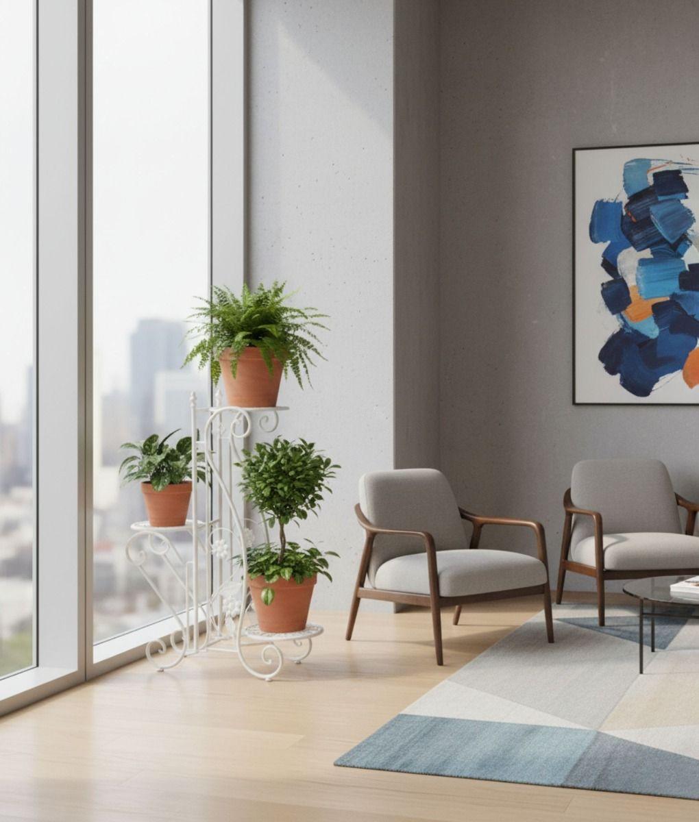 Porta Maceta Soporte Vertical Decorativo 3 Niveles Jhn-8