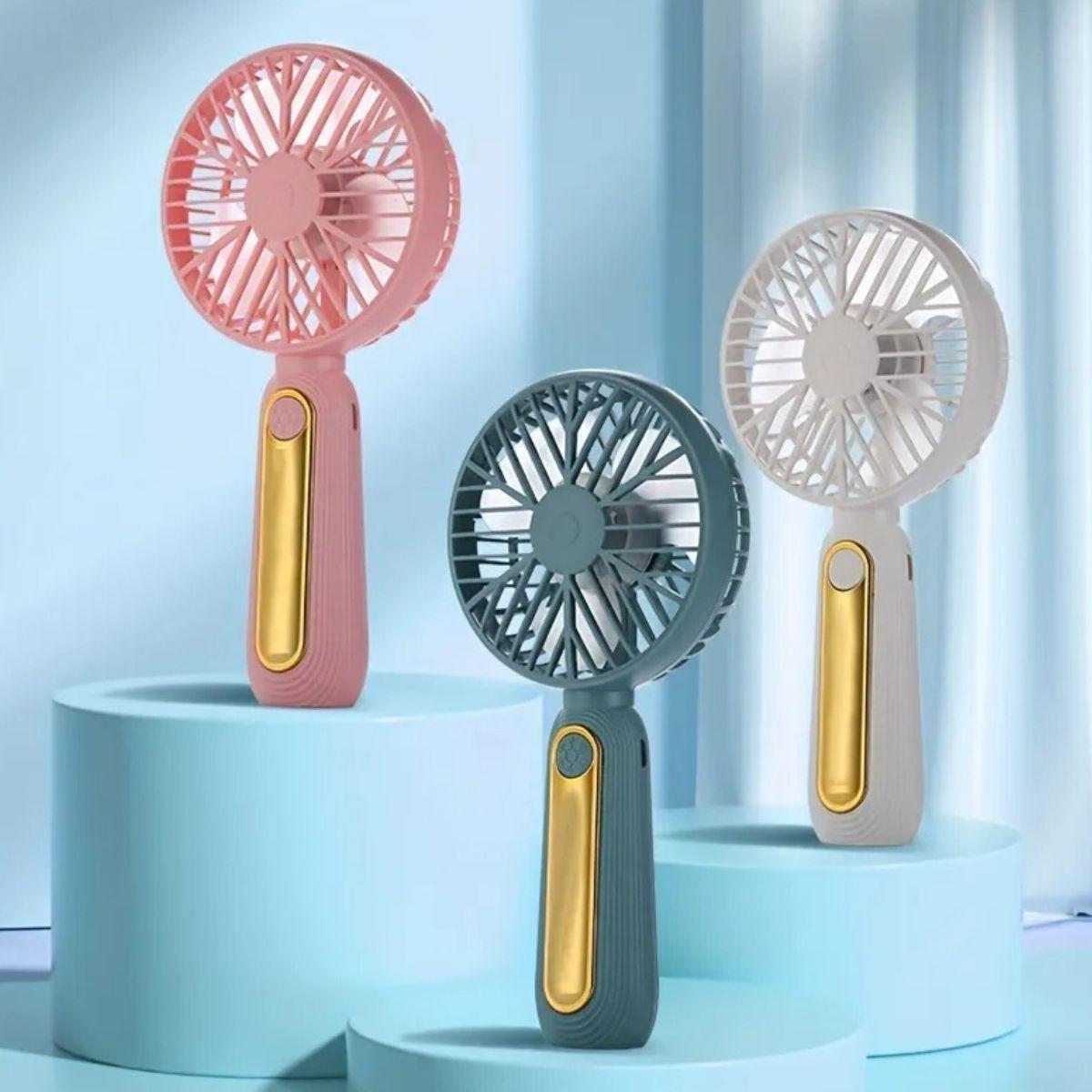 Set 2 Mini Ventilador USB Portátil Recargable Compacto Jhn-3