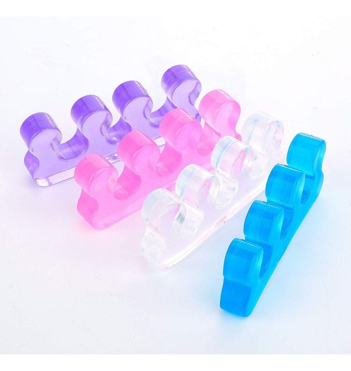SET 7 SEPARADOR DE DEDOS SILICONA MULTICOLOR PEDICURA LAU-3