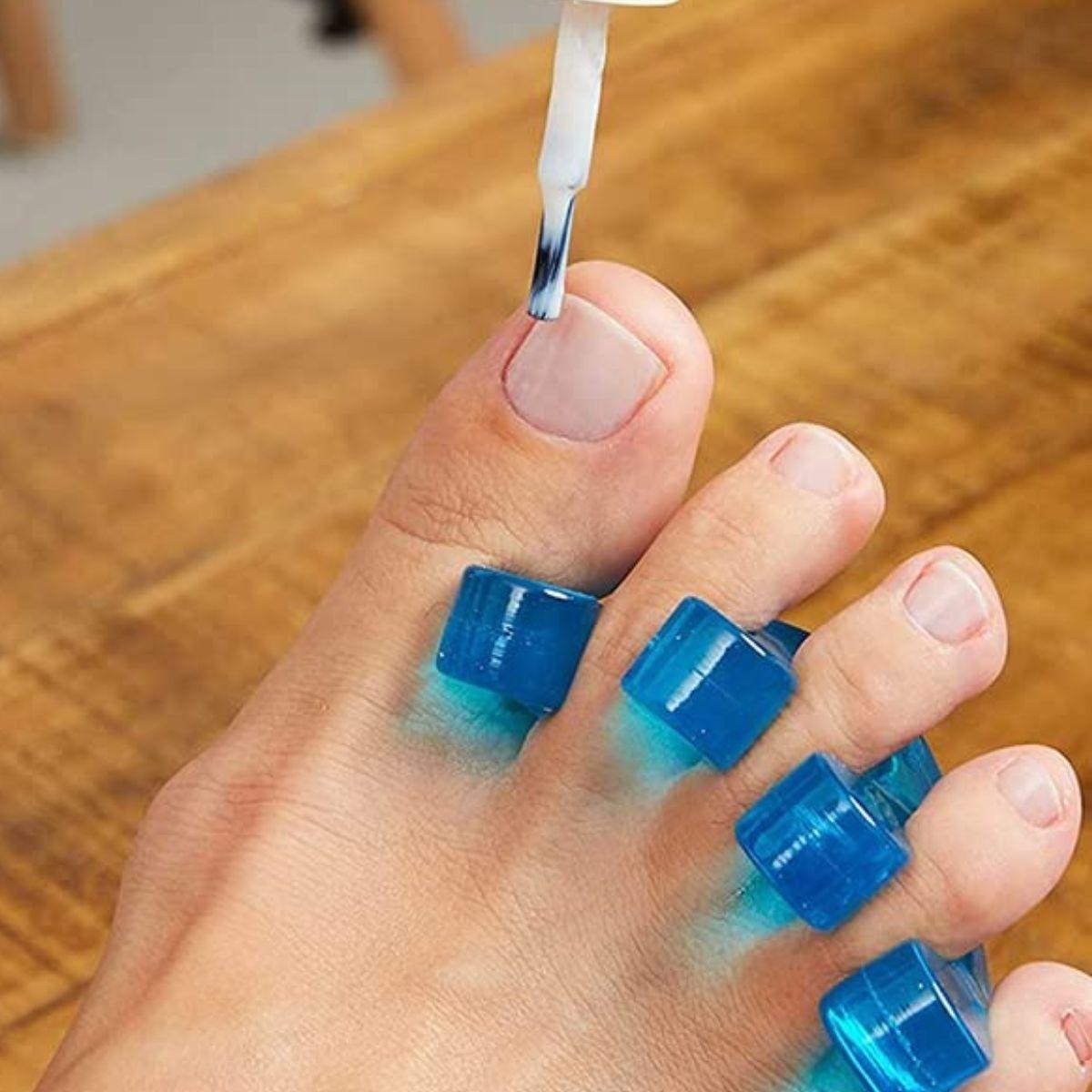 SET 7 SEPARADOR DE DEDOS SILICONA MULTICOLOR PEDICURA LAU-4