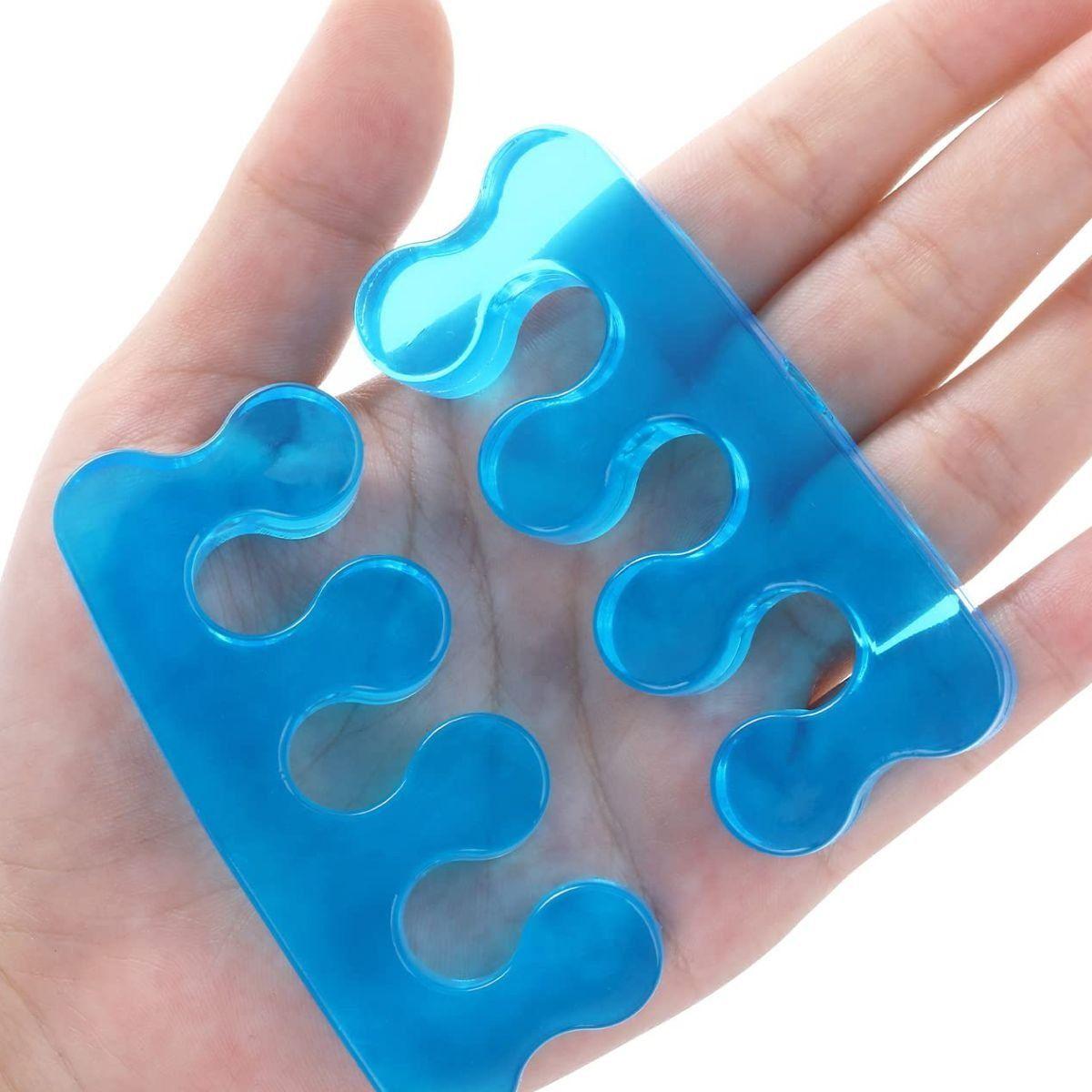 SET 7 SEPARADOR DE DEDOS SILICONA MULTICOLOR PEDICURA LAU-5