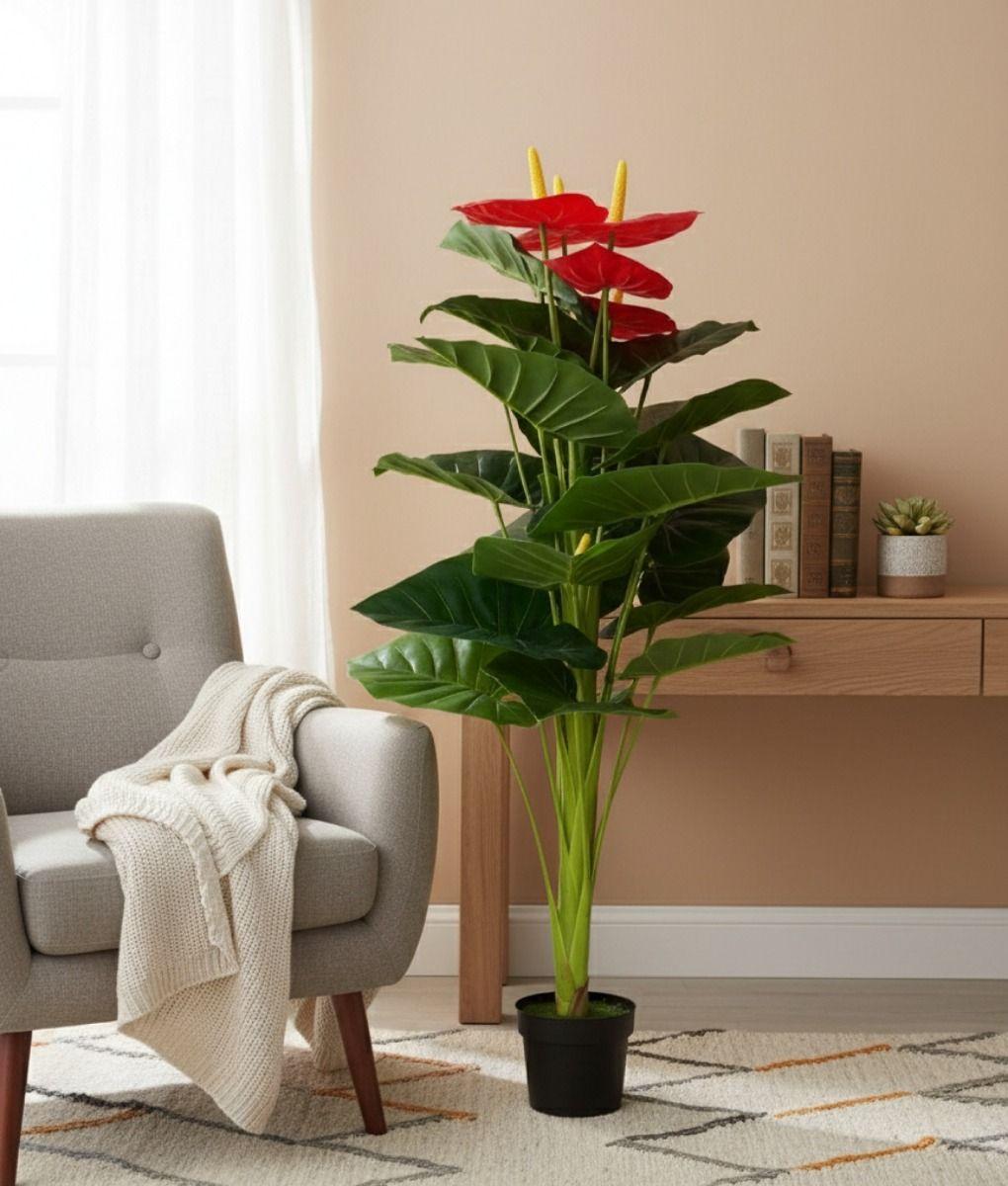 Planta Artificial Anturio Exuberante Adorno Hogar Jhn-6