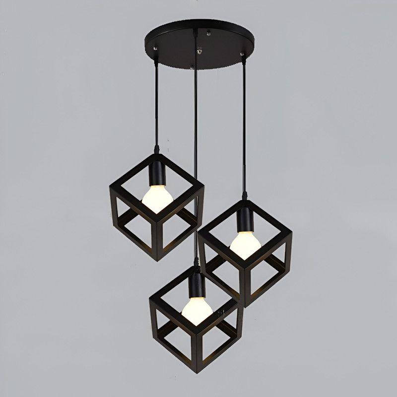 Lampara Techo Cubos Moderna Elegante Minimalista Lau-3