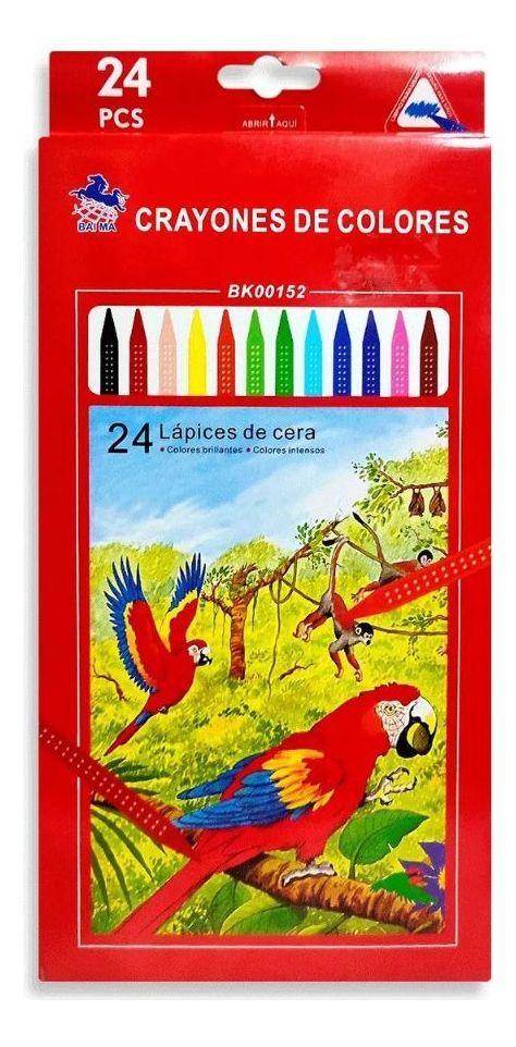 SET 3 CAJAS CRAYONES 18 LAPICES TRIANGULAR CERA COLORES LAU-6