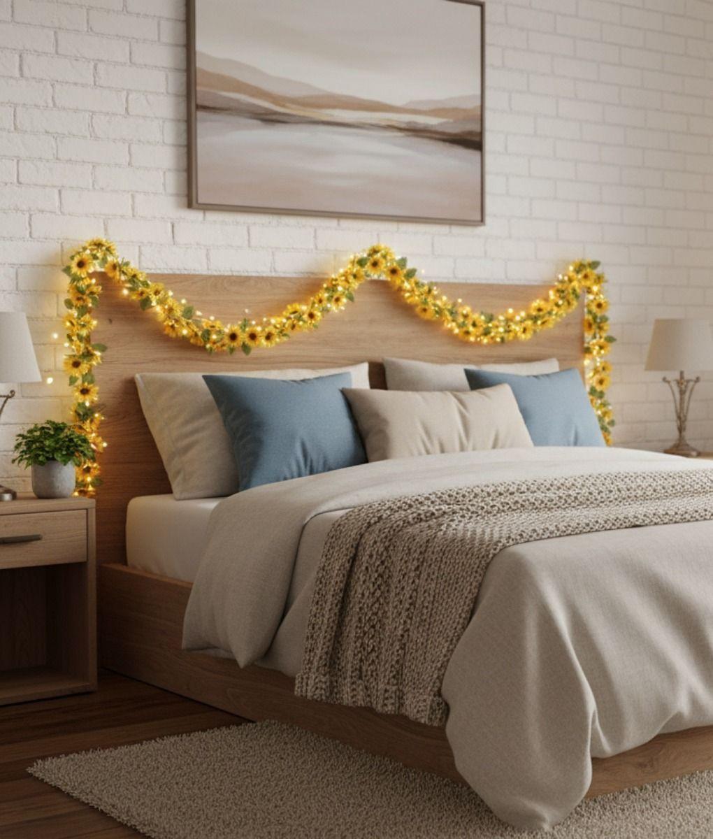 Set 3 Flores Artificiales Guirnalda Girasoles Enredadera Jhn-7