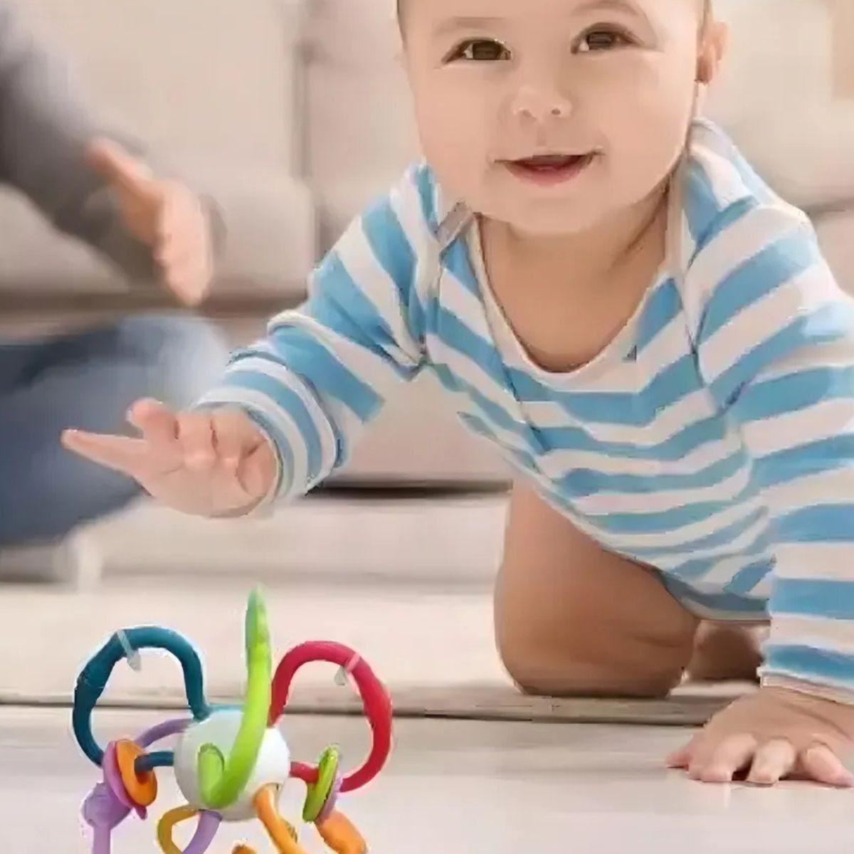 SET 2 SONAJEROS JUGUETE 2EN1 ESTIMULA MORDEDOR BEBE LAU-1