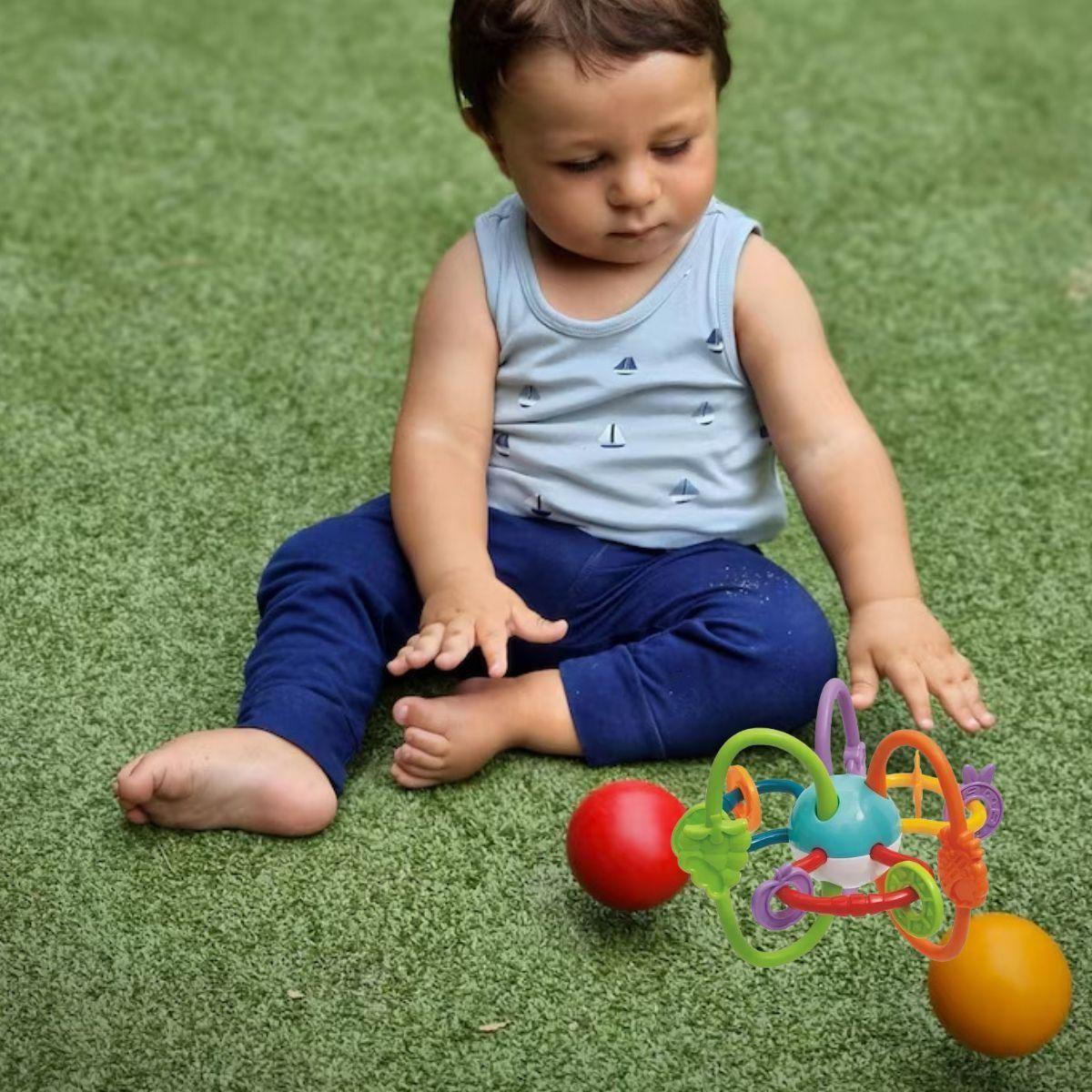 SET 2 SONAJEROS JUGUETE 2EN1 ESTIMULA MORDEDOR BEBE LAU-6