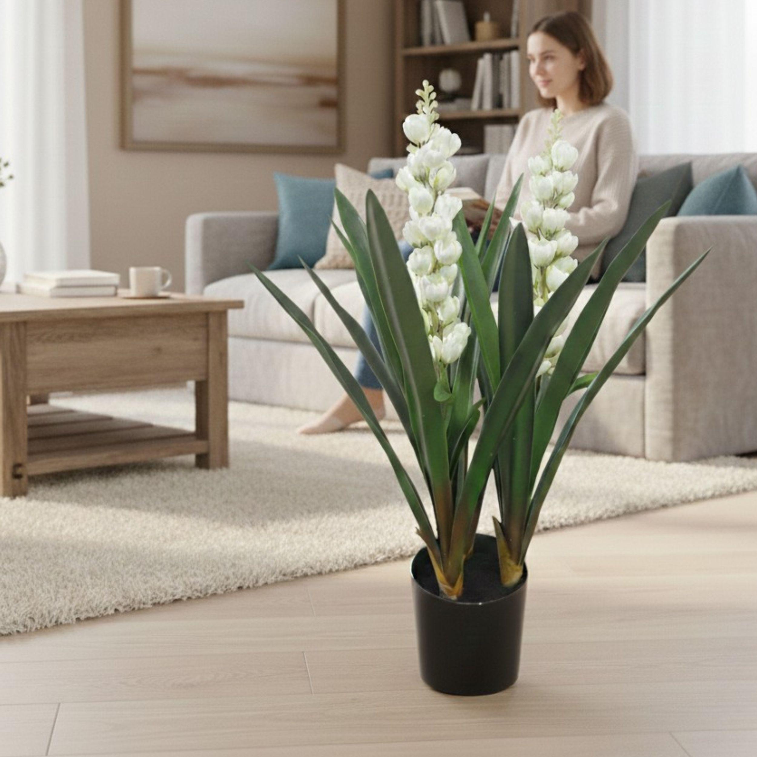 Planta Artificial Decorativa Flores Interior Oficina ALJ-2