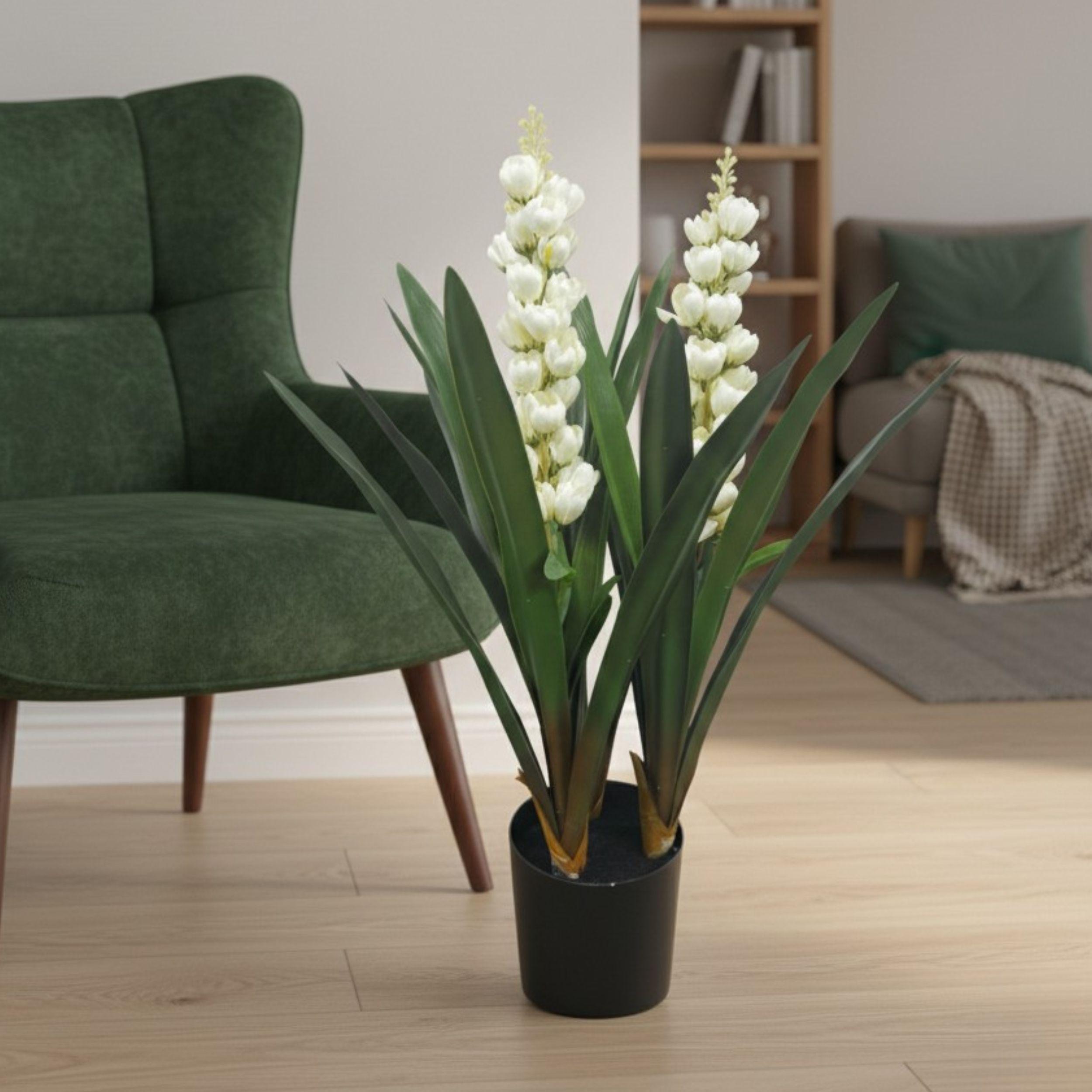 Planta Artificial Decorativa Flores Interior Oficina ALJ-6