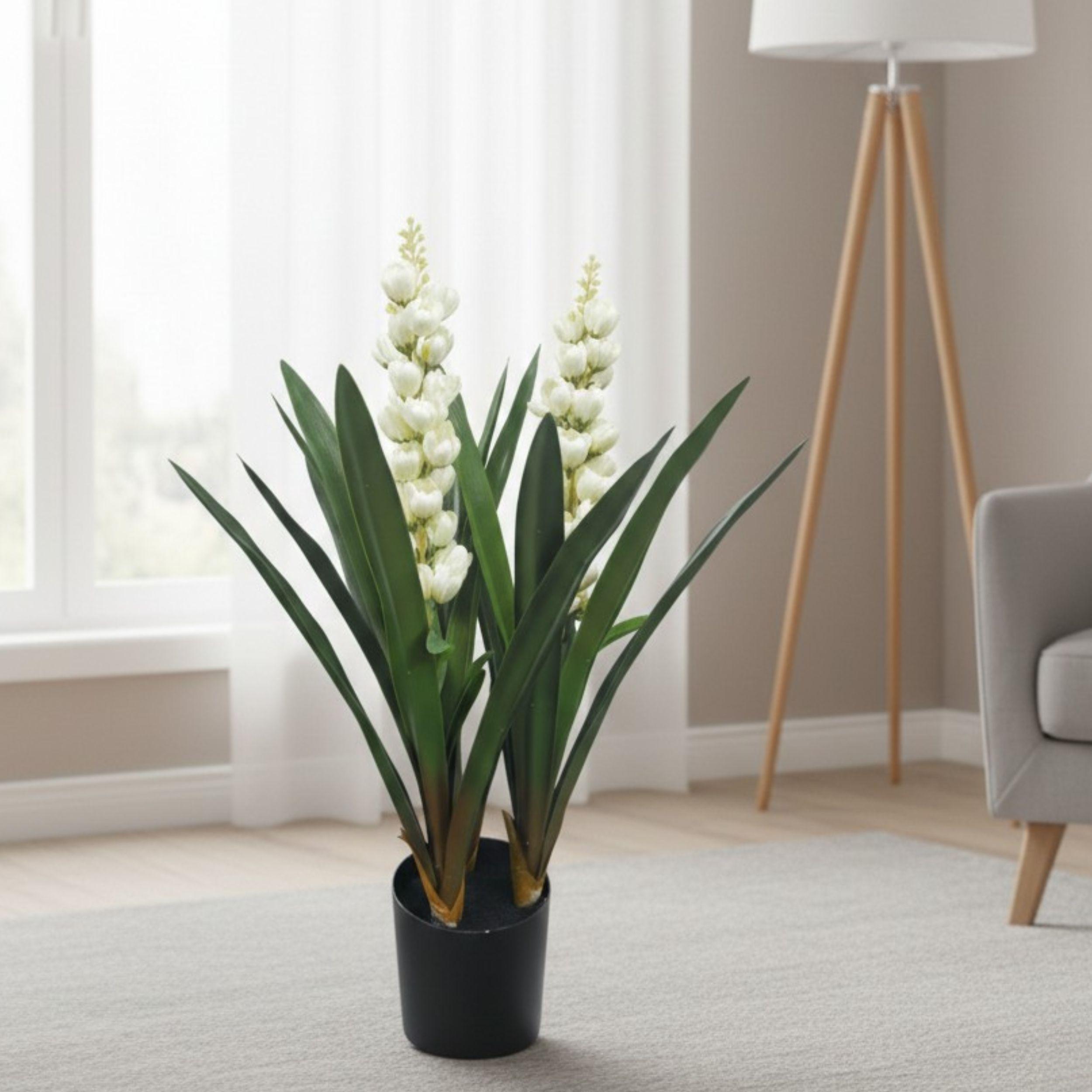 Planta Artificial Decorativa Flores Interior Oficina ALJ-7