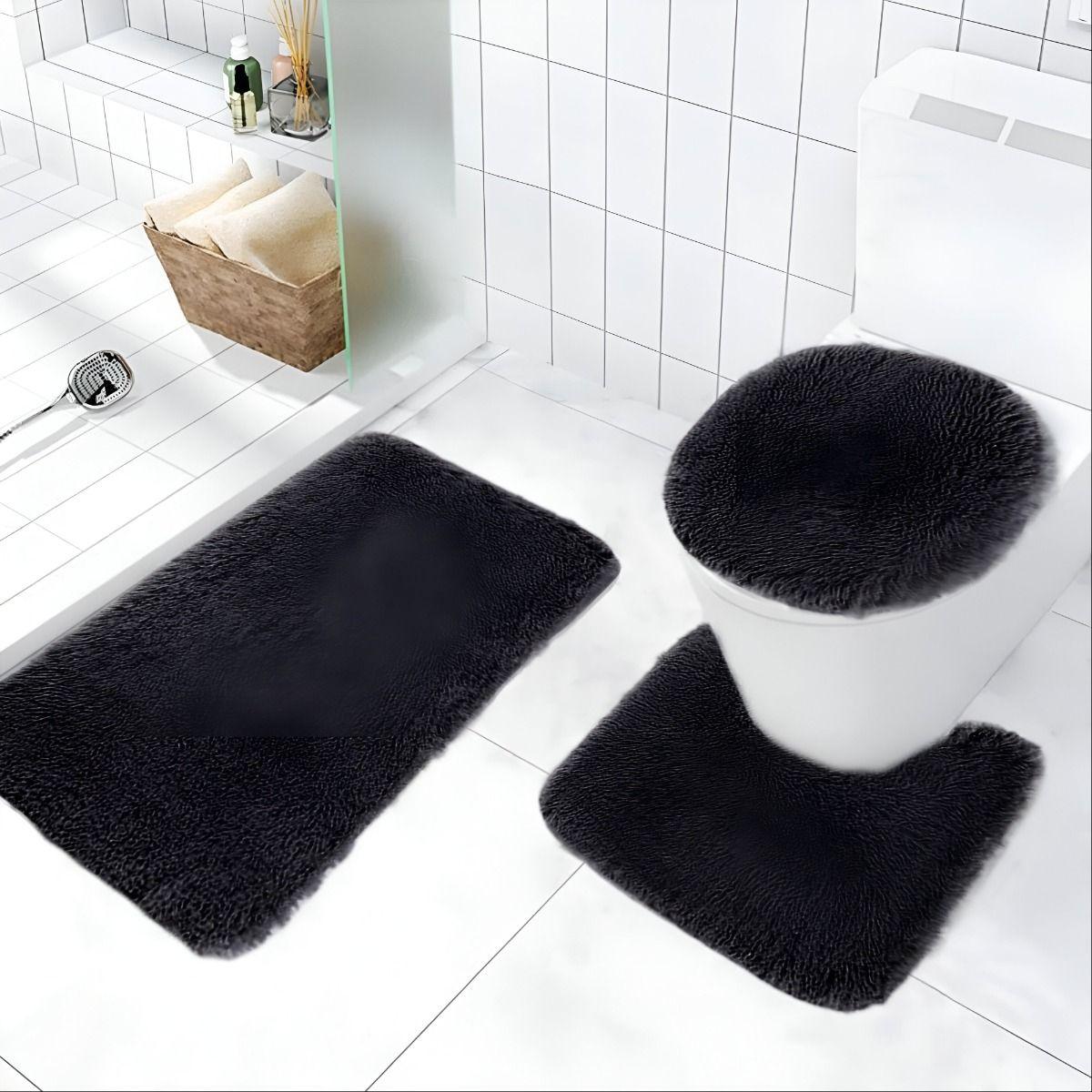 Alfombras Baño 3 Piezas Suave Antideslizante Jhn-3