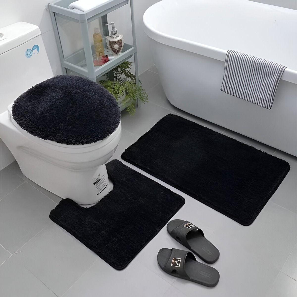 Alfombras Baño 3 Piezas Suave Antideslizante Jhn-9