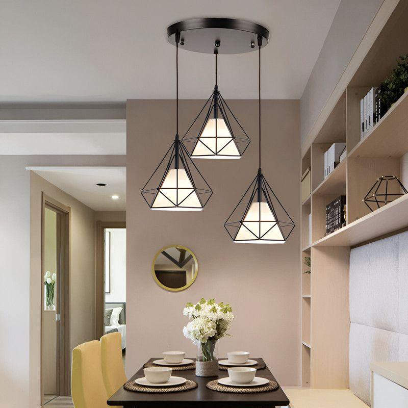 Lampara Techo Colgante Diamante Elegante Moderna Lau-3