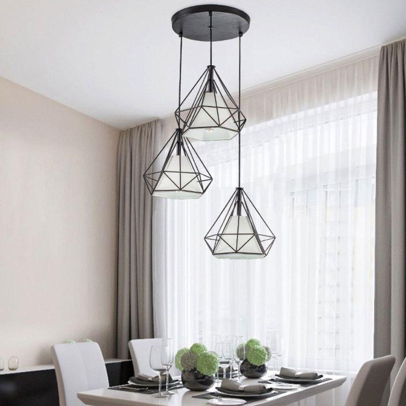 Lampara Techo Colgante Diamante Elegante Moderna Lau-9