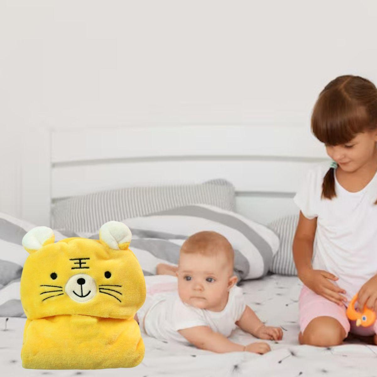 MANTA CON CAPUCHA INFANTIL DISEÑO ANIMALES ABRIGO BEBE LAU-2