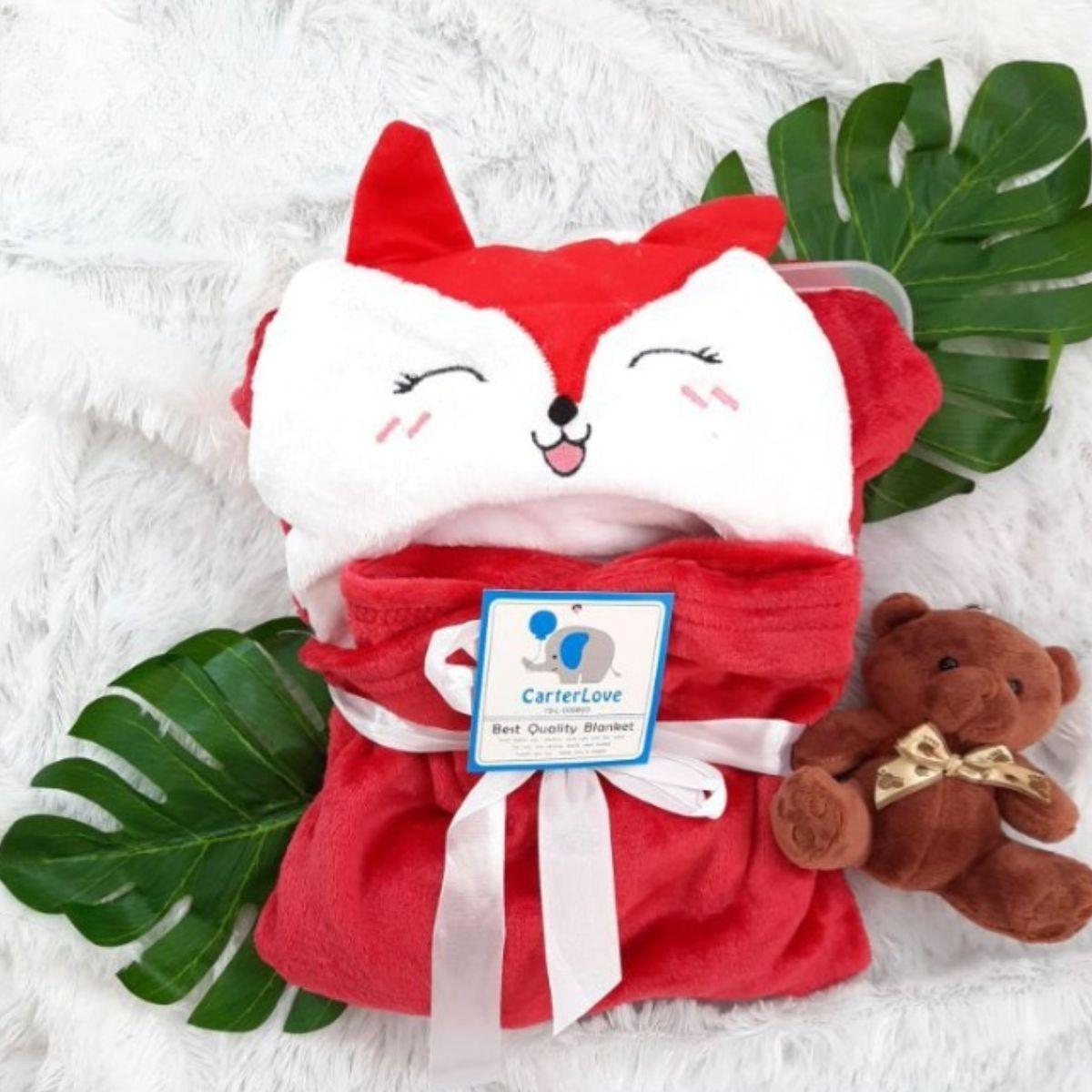 MANTA CON CAPUCHA INFANTIL DISEÑO ANIMALES ABRIGO BEBE LAU-4