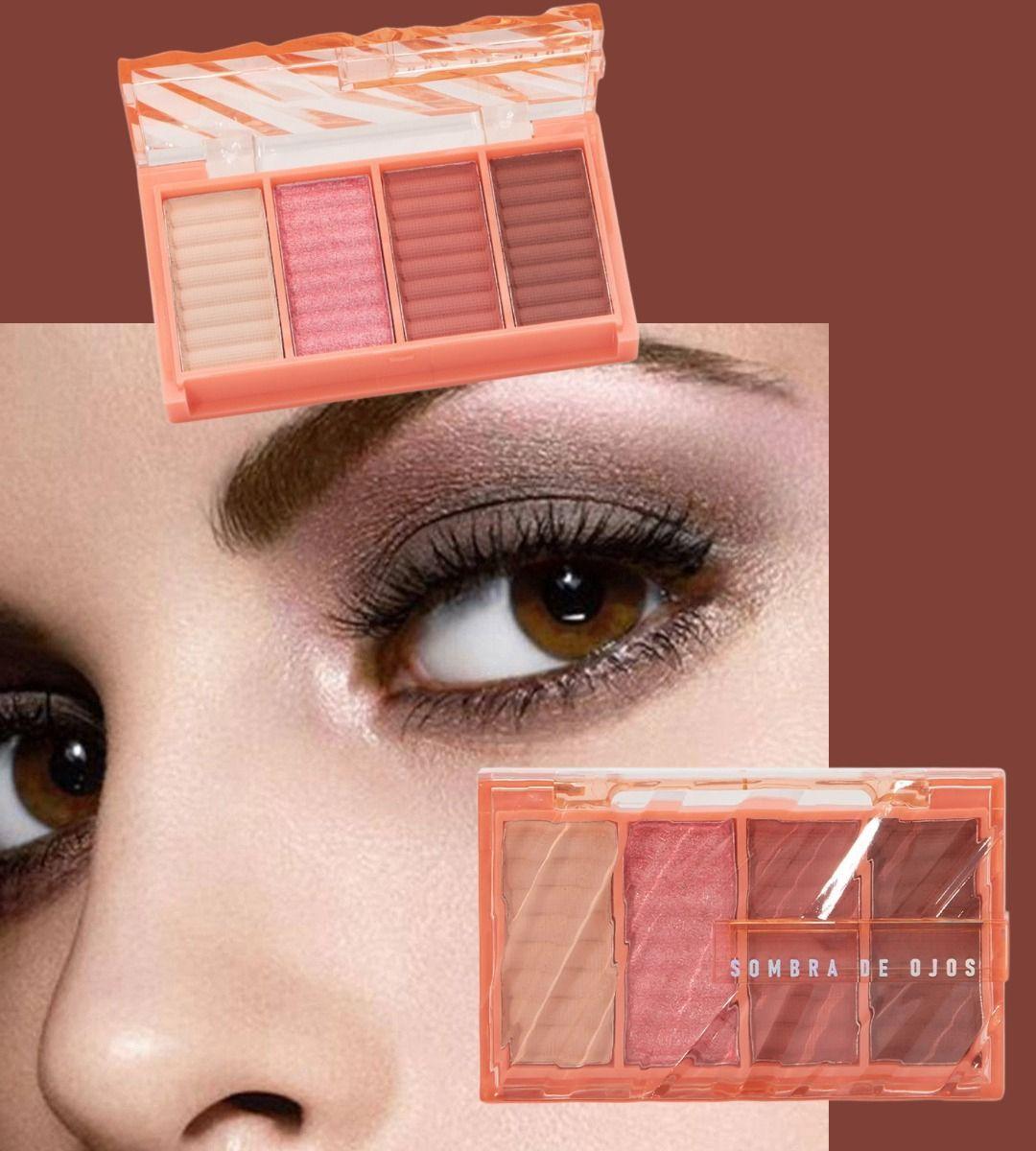 Set 4 Sombra Ojos Paleta 4 Tonos Vibrante Suave Duradera Jhn-7