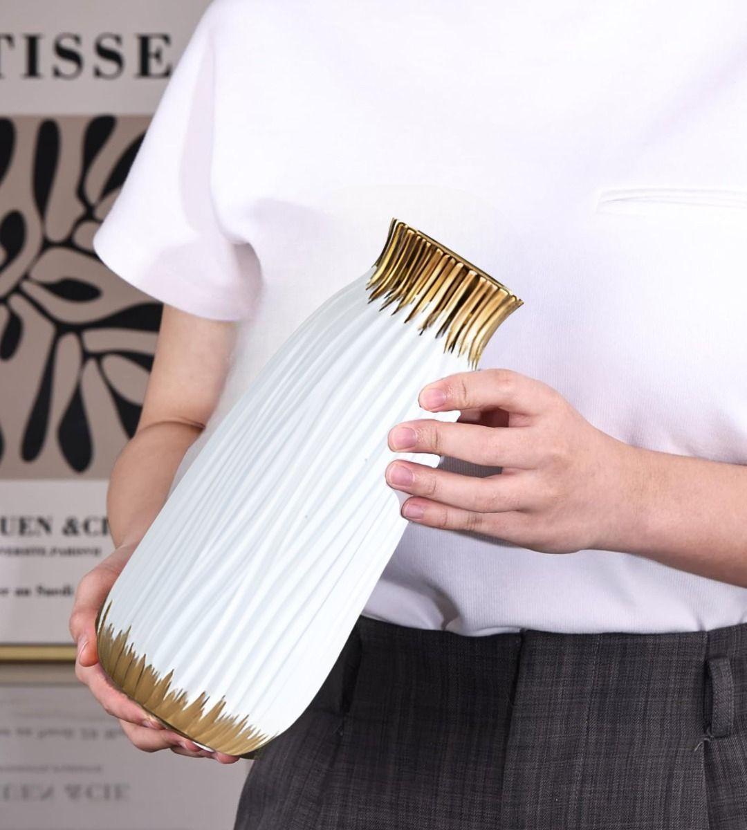 Florero Jarrón Moderno Cilíndrico Decorativo hogar 28cm Jhn-3