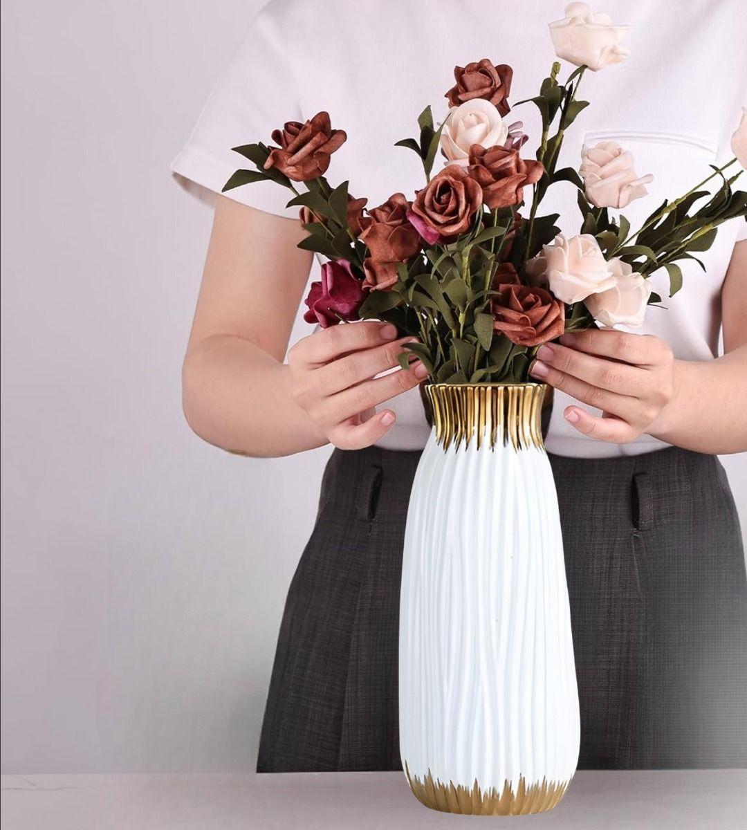 Florero Jarrón Moderno Cilíndrico Decorativo hogar 28cm Jhn-4