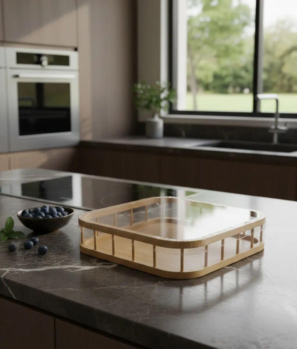 Bandeja Servicio Decorativa Estilo Exhibición Hogar Jhn-8