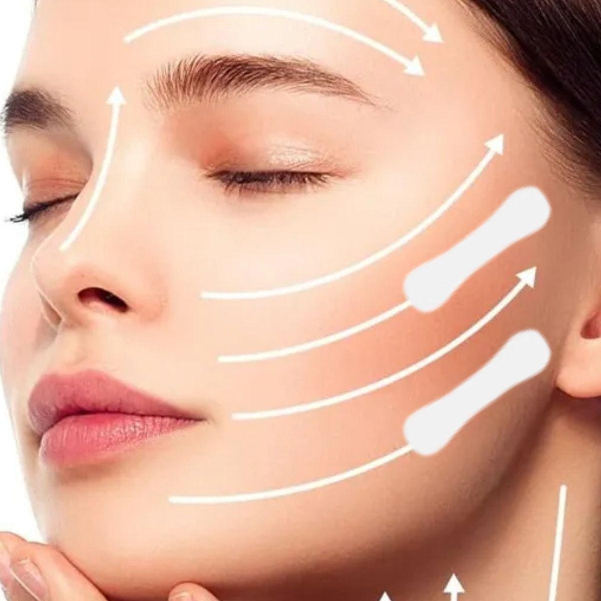 SET 8 PACK PARCHES ESTIRAMIENTO FACIAL INVISIBLE LAU-1