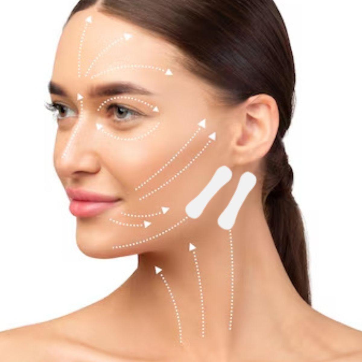 SET 8 PACK PARCHES ESTIRAMIENTO FACIAL INVISIBLE LAU-7