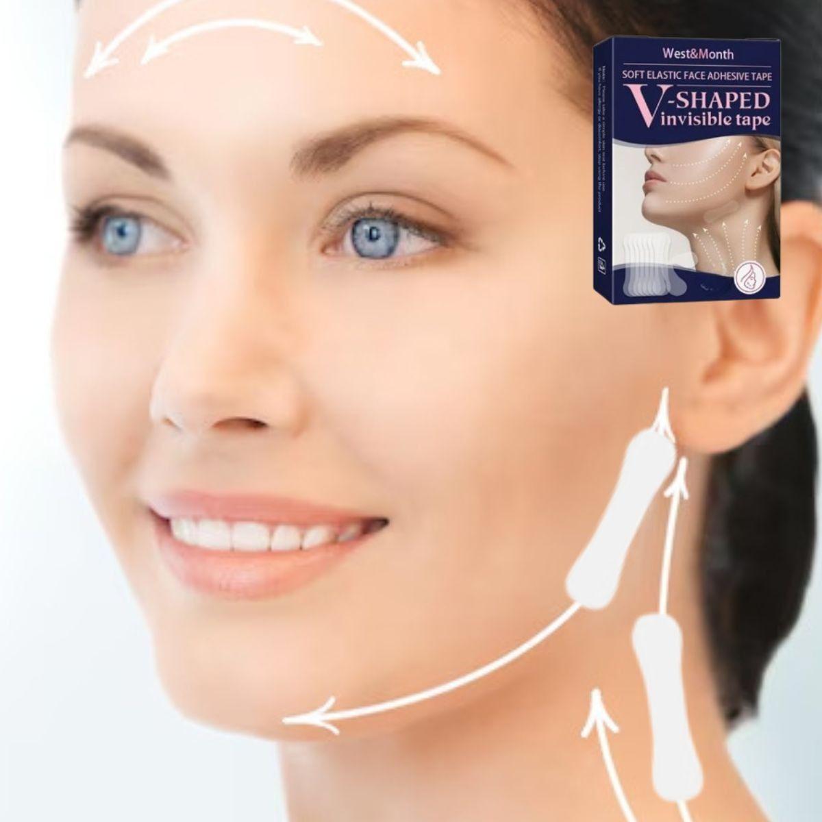 SET 8 PACK PARCHES ESTIRAMIENTO FACIAL INVISIBLE LAU-8