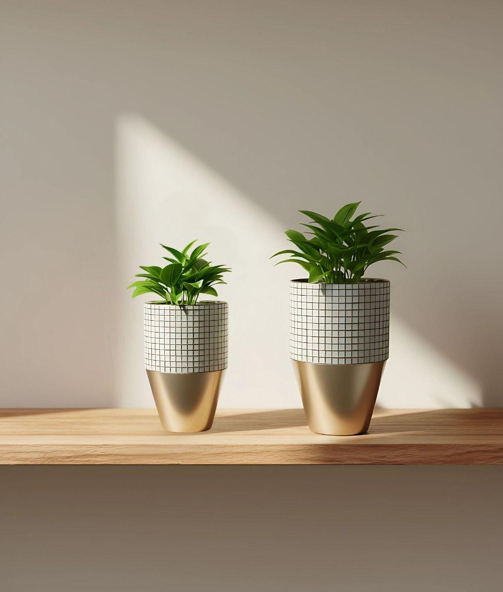 Set 2 Maceta Decorativa Diseño Sofisticado Versátil Jhn-7