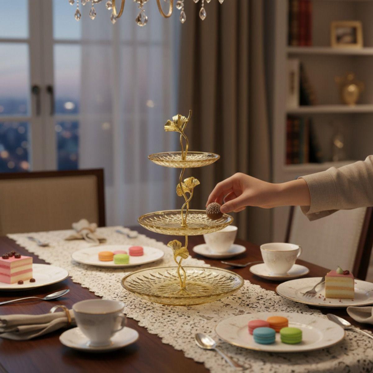 Centro Mesa Decorativo Escultural Funcional 3 Niveles Jhn-5