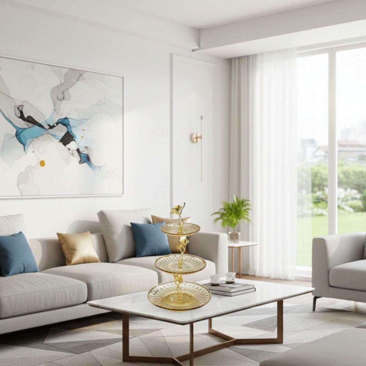 Centro Mesa Decorativo Escultural Funcional 3 Niveles Jhn-8