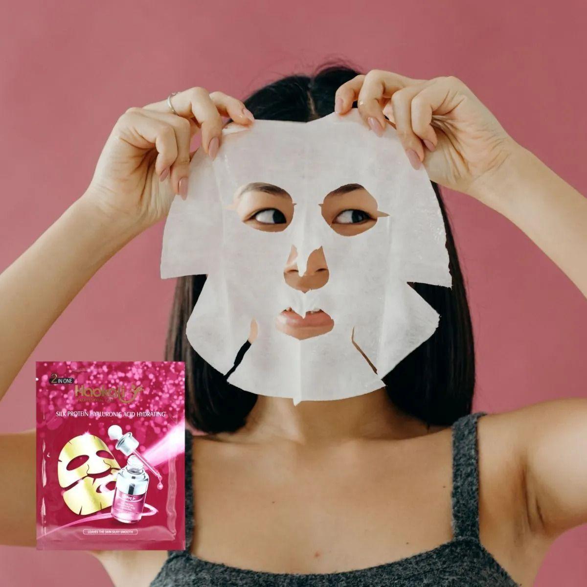 SET 2 MASCARILLAS FACIAL HIDRATANTE ACIDO HIALURONICO LAU-3