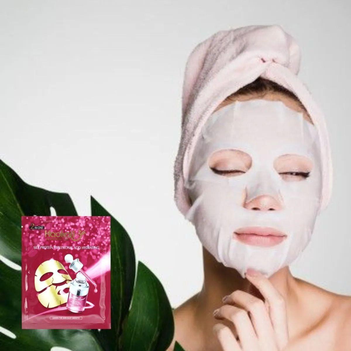SET 2 MASCARILLAS FACIAL HIDRATANTE ACIDO HIALURONICO LAU-5
