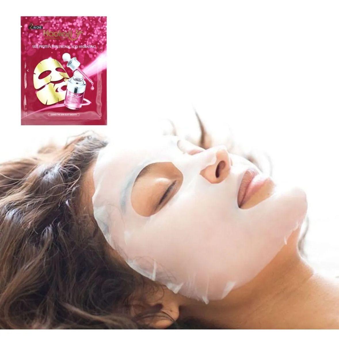 SET 2 MASCARILLAS FACIAL HIDRATANTE ACIDO HIALURONICO LAU-7