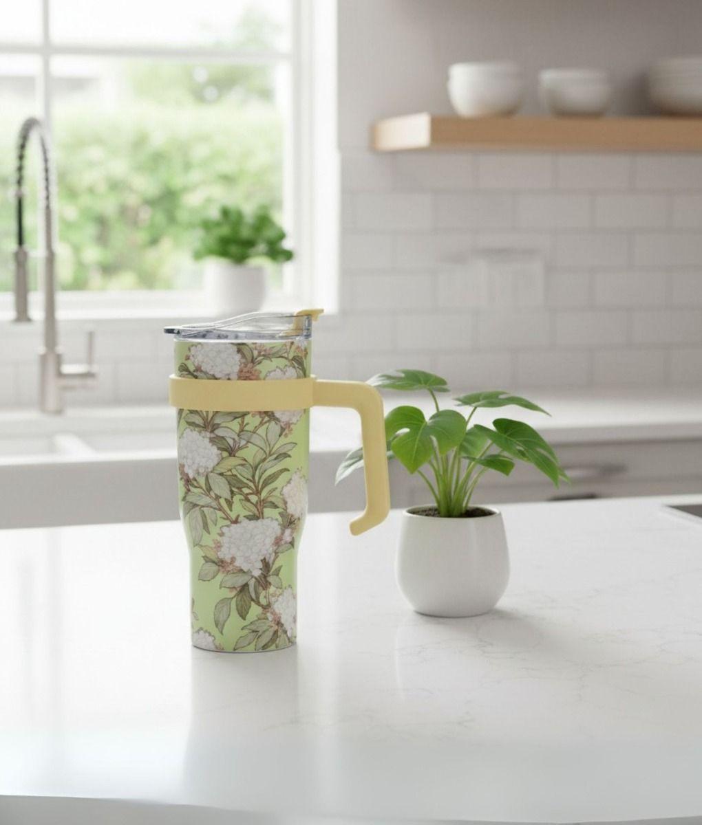 Vaso Botella Deportiva Floral Asa Funcional Ergonómico Jhn-5