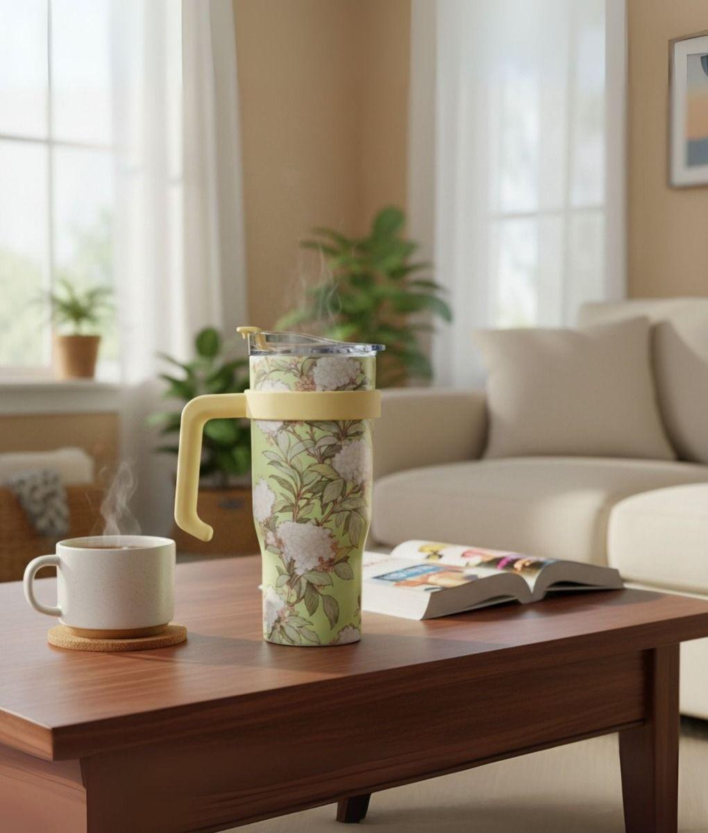 Vaso Botella Deportiva Floral Asa Funcional Ergonómico Jhn-7