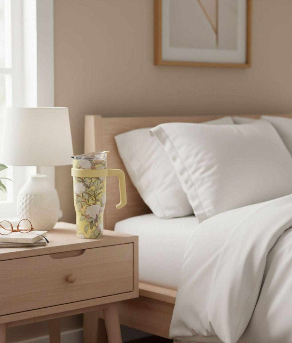 Vaso Botella Deportiva Floral Asa Funcional Ergonómico Jhn-9