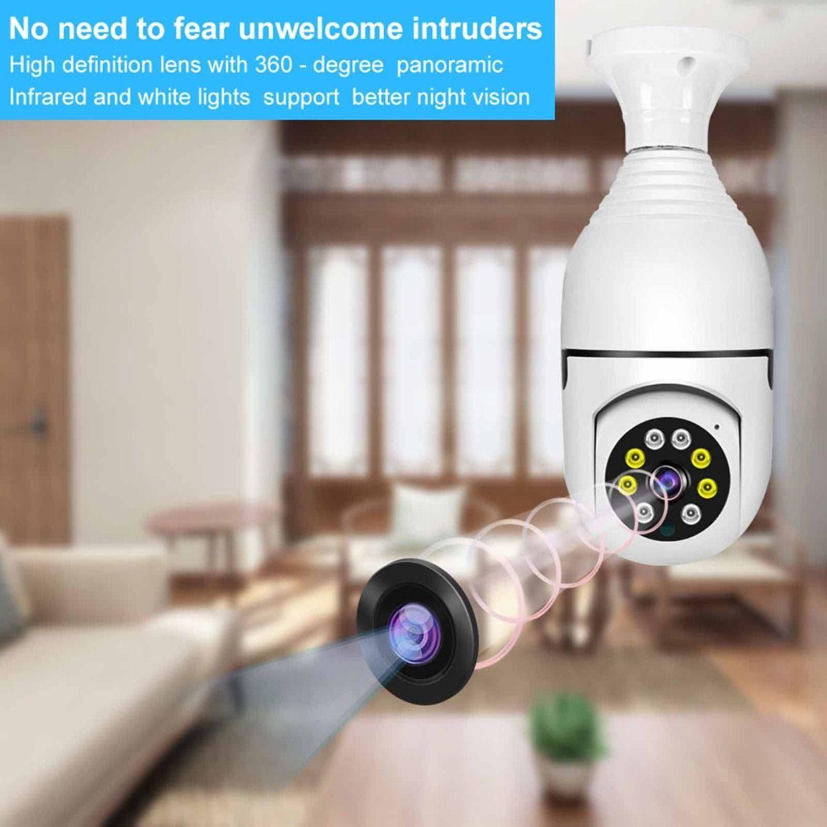 Camara Seguridad Forma Bombilla Wifi Inalambrica Lau-4