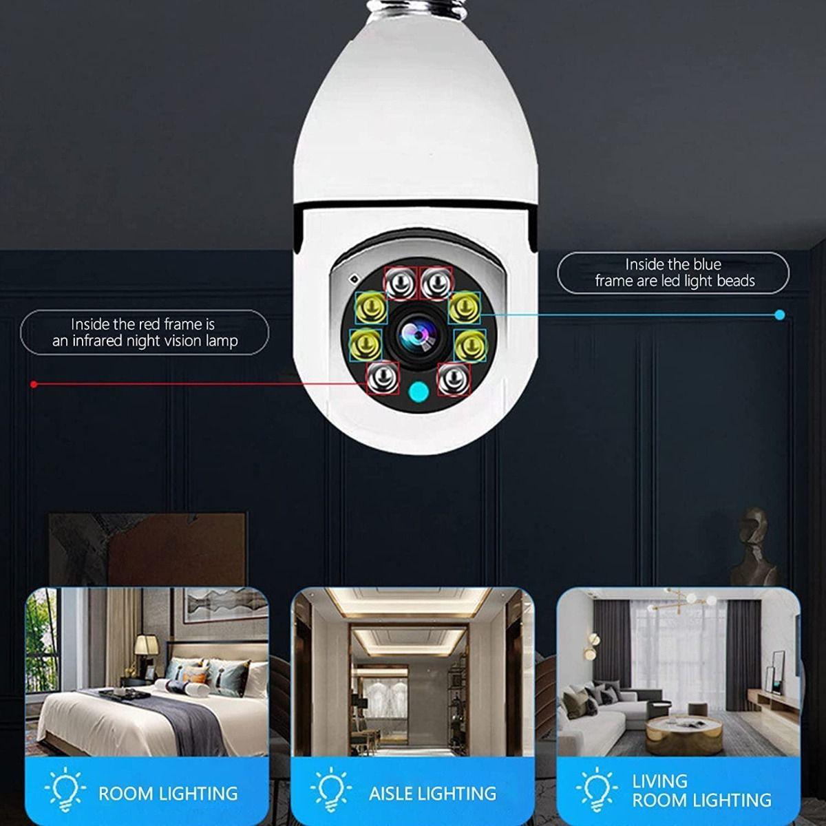 Camara Seguridad Forma Bombilla Wifi Inalambrica Lau-6