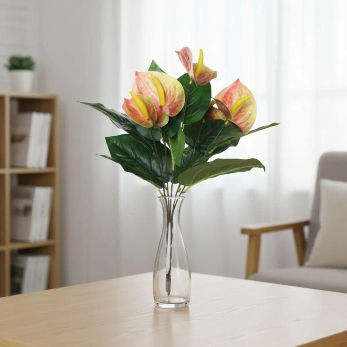 Ramo Floral Artificial Anthurium Adorno Decorativo Jhn-8